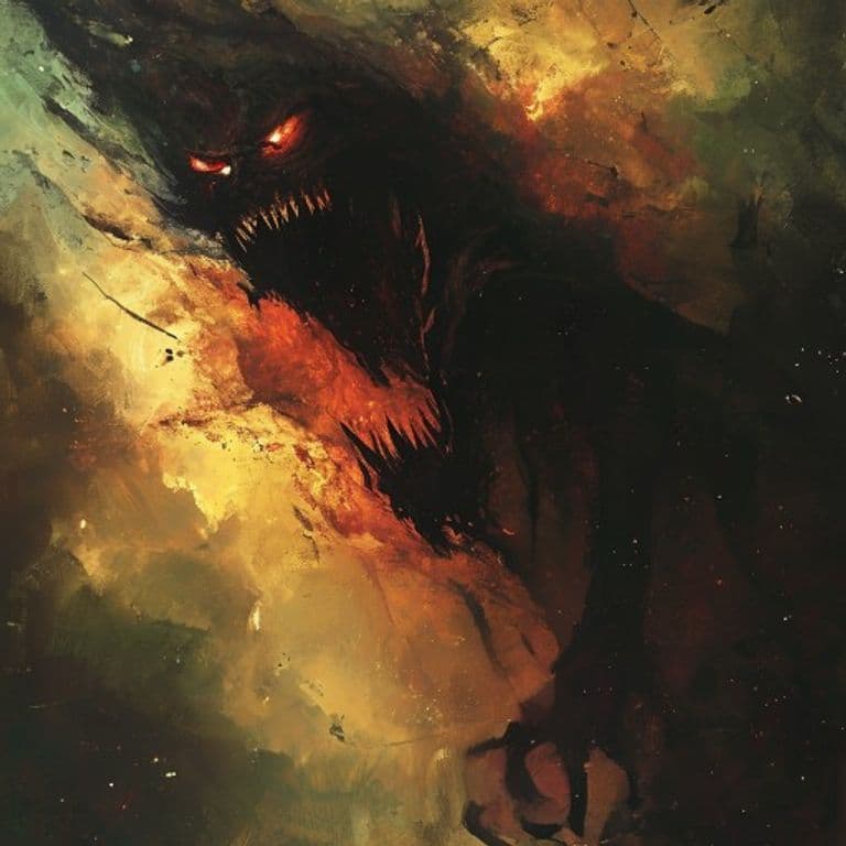 Shadow of Death — fantasy monster illustration