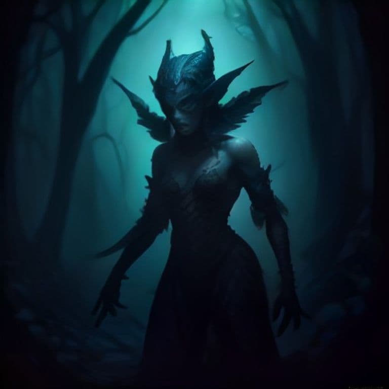 Shadow Lurker — fantasy monster illustration. Shadow Lurker is a medium fey (Challenge Rating 5).