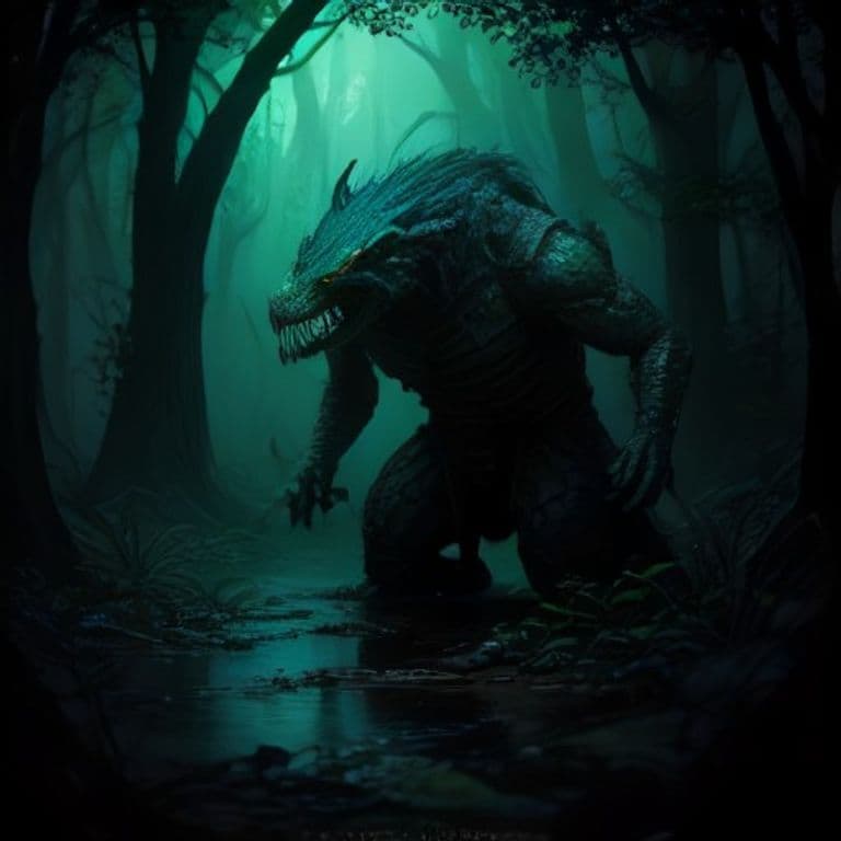 Swamp Adder — fantasy monster illustration. Swamp Adder is a small beast (Challenge Rating 1/4).
