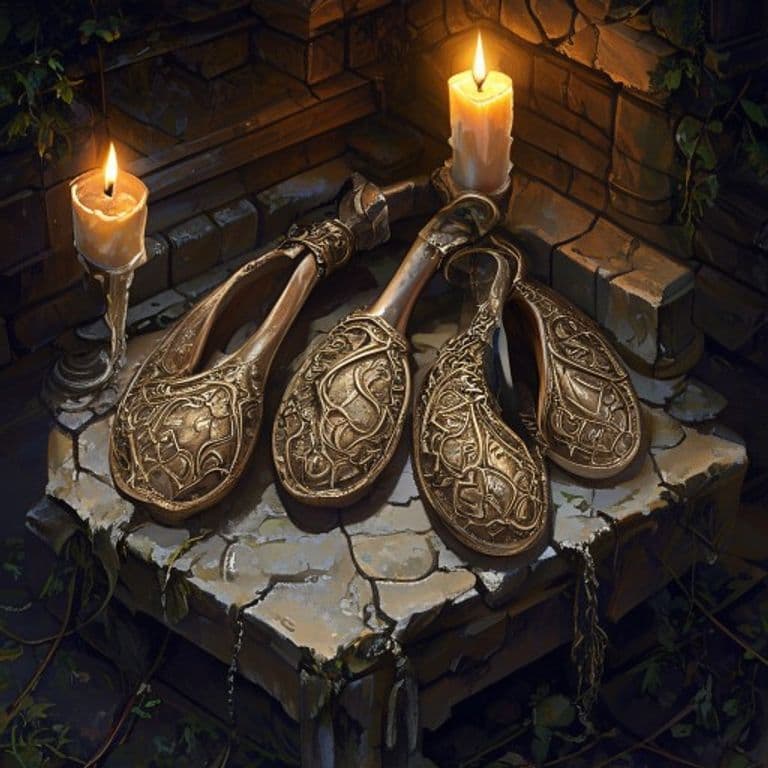 Horseshoes of Speed — fantasy item illustration