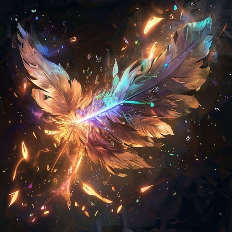 Feather Fall — fantasy spell effect illustration
