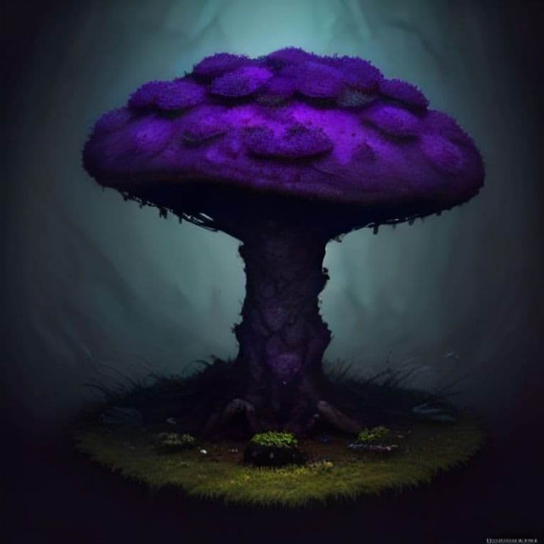 Fungi, Void Fungus — fantasy monster illustration. Fungi, Void Fungus is a medium plant (Challenge Rating 3).