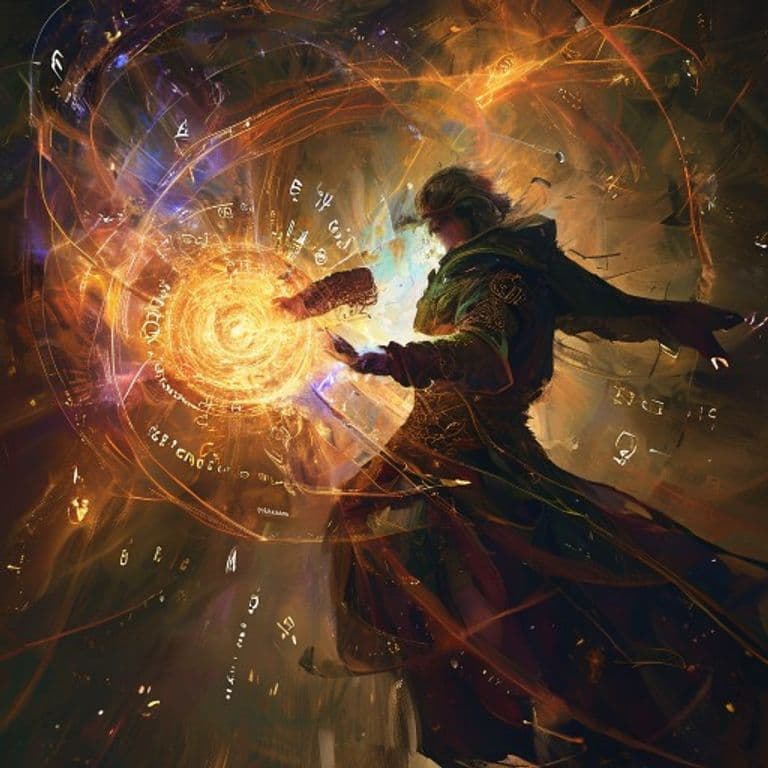 Battle Mind — fantasy spell effect illustration
