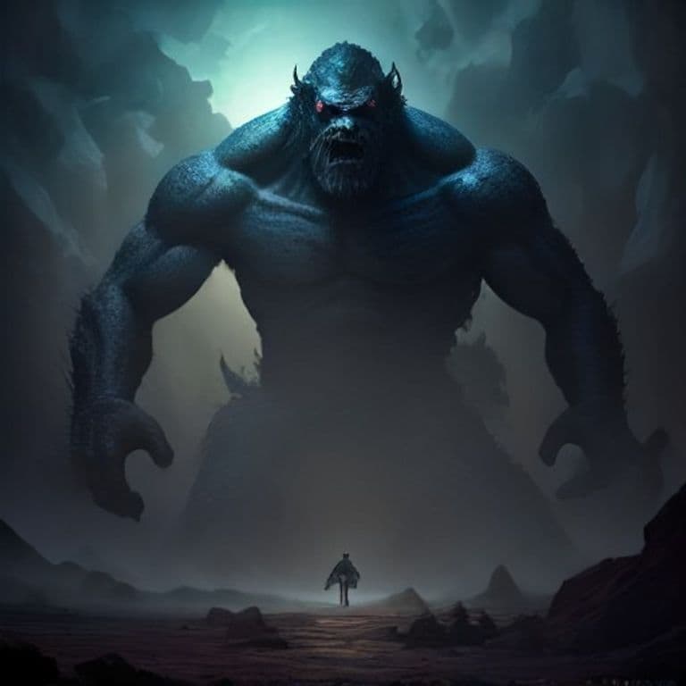 Cyclops — fantasy monster illustration. Cyclops is a huge giant (Challenge Rating 7).