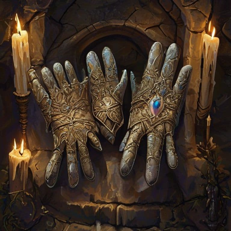 Subtle Mage Gloves — fantasy item illustration