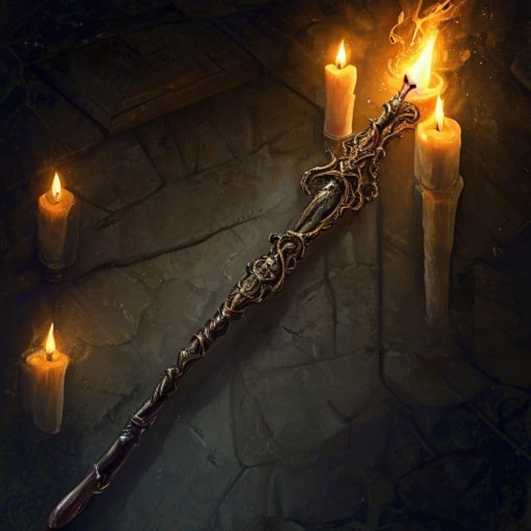 Wand of Ignition — fantasy item illustration
