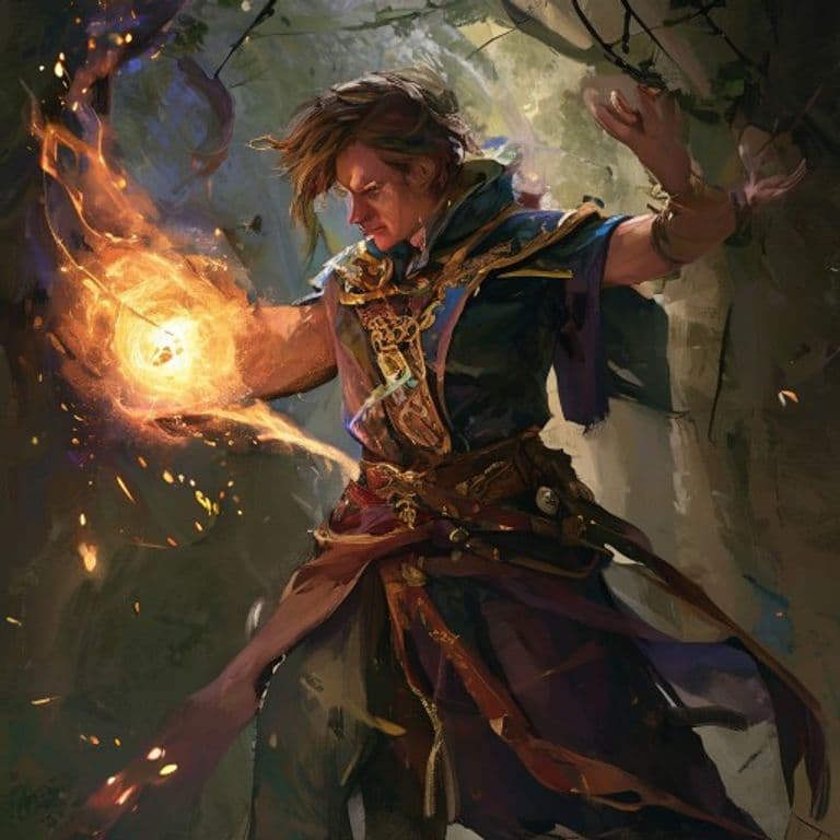 Primordial Caster — fantasy feat illustration. Primordial Caster is a feat (requires Requires the ability to cast one spell.).