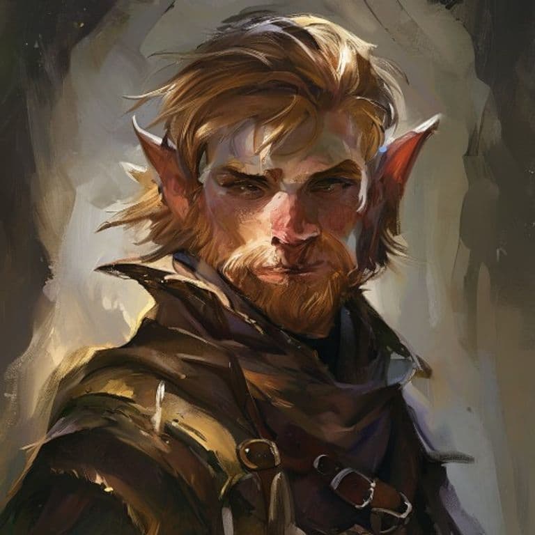 Halfling — fantasy race character portrait. Halfling is a playable race (size.