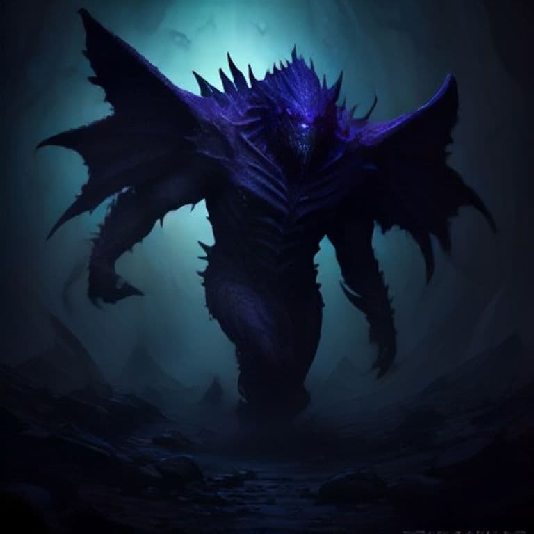 Greater Lunarchidna — fantasy monster illustration. Greater Lunarchidna is a medium aberration (Challenge Rating 4).