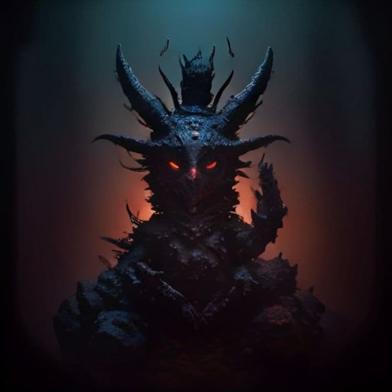 Idolic Deity — fantasy monster illustration. Idolic Deity is a small construct (Challenge Rating 8).