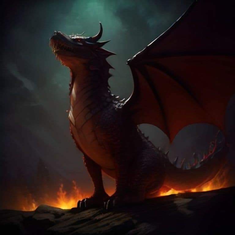 Flame Dragon Wyrmling — fantasy monster illustration. Flame Dragon Wyrmling is a medium dragon (Challenge Rating 3).