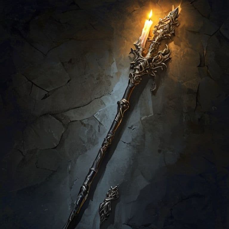 Umbral Staff — fantasy item illustration