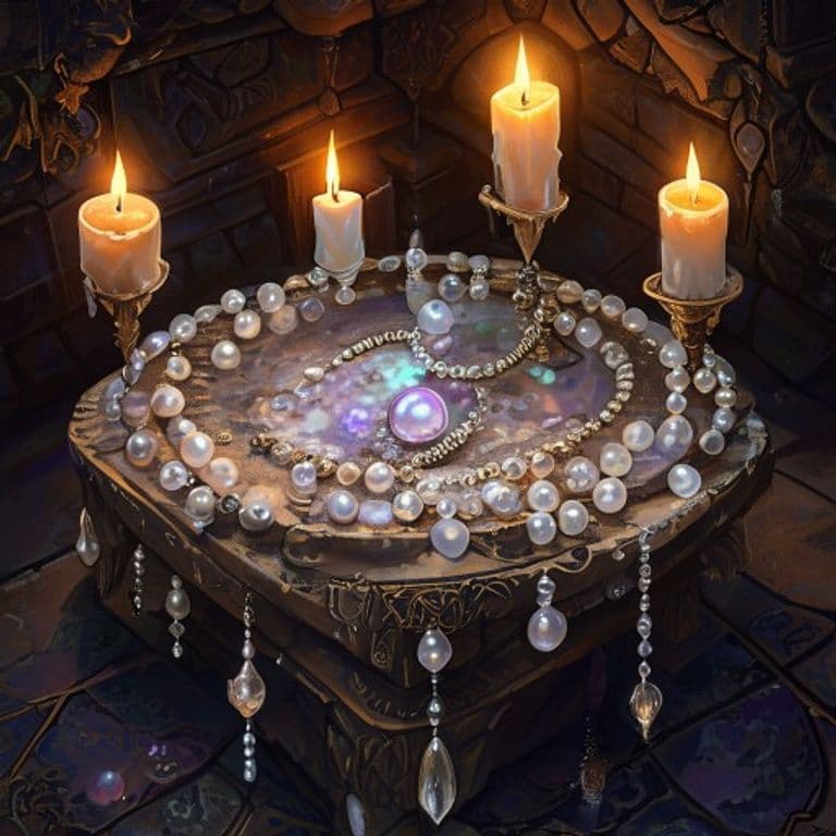 Midnight Pearls — fantasy item illustration