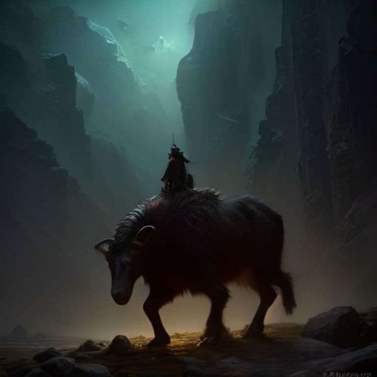 Goat, Giant — fantasy monster illustration. Goat, Giant is a large beast (Challenge Rating 1/2).