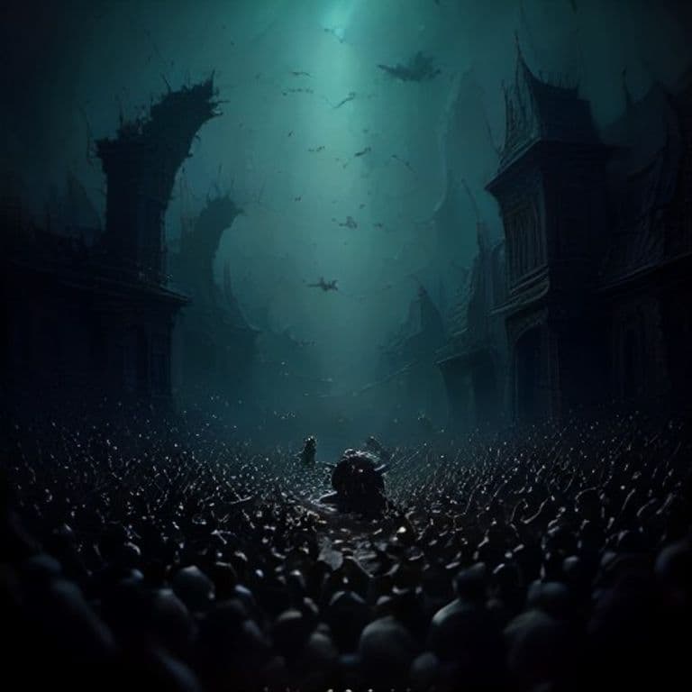 Rat, Swarm of Rats — fantasy monster illustration. Rat, Swarm of Rats is a medium swarm (Challenge Rating 1/4).
