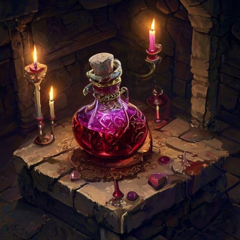 Trollsblood Elixir — fantasy item illustration