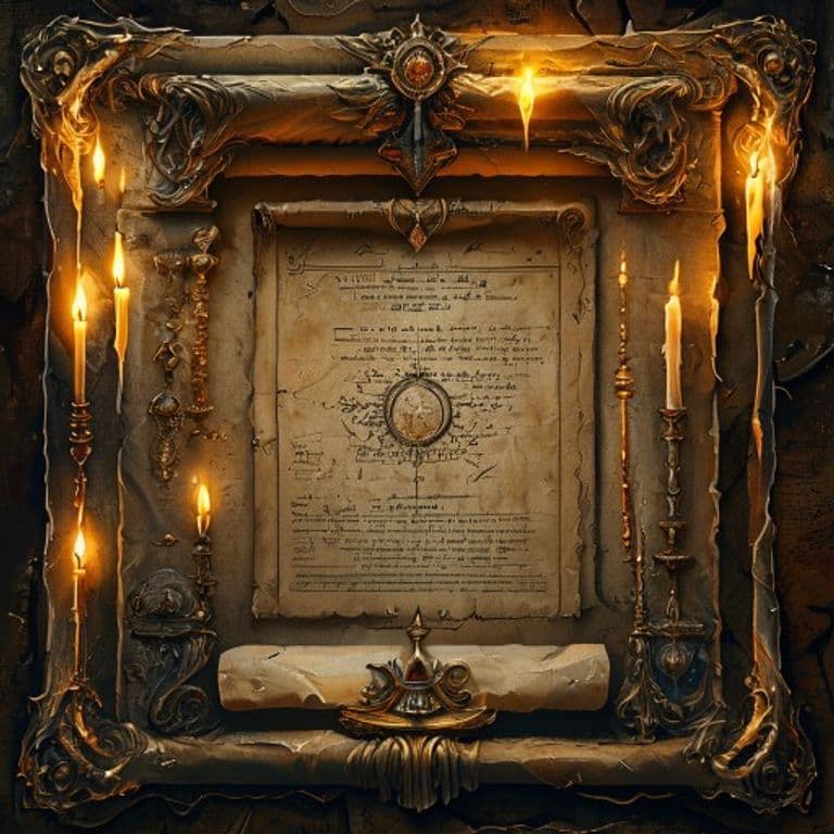 Celestial Charter — fantasy item illustration. Celestial Charter is a magic item (scroll) of rare rarity.