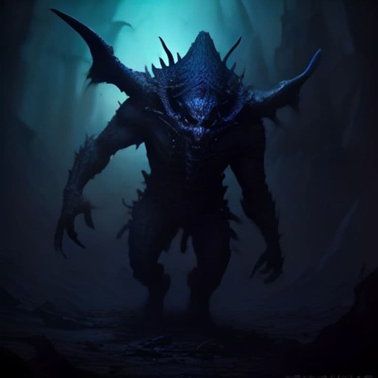 Rubezahl — fantasy monster illustration. Rubezahl is a medium fiend (Challenge Rating 10).