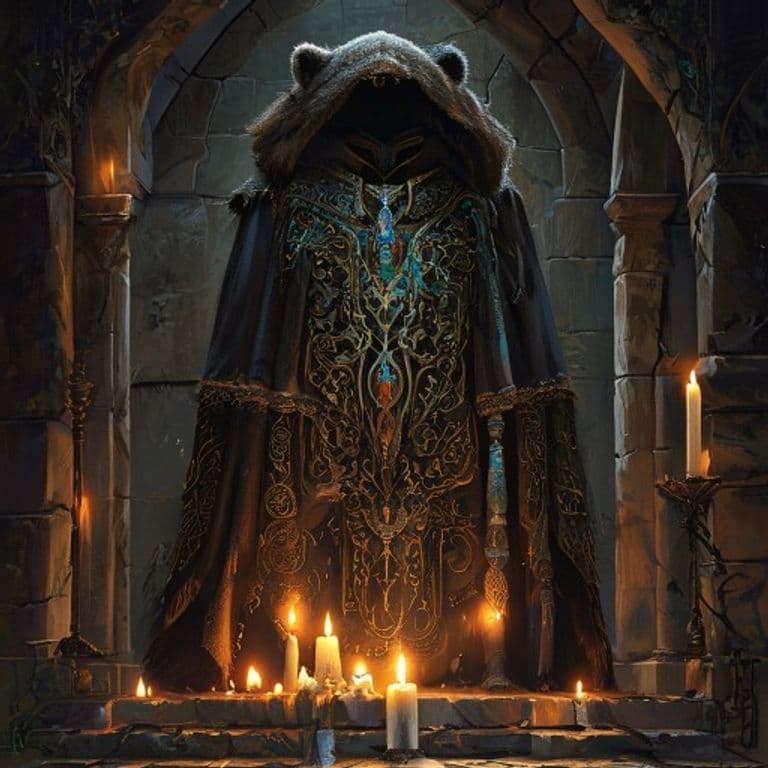 Cloak of the Bearfolk — fantasy item illustration. Cloak of the Bearfolk is a magic item (wondrous item) of uncommon rarity.