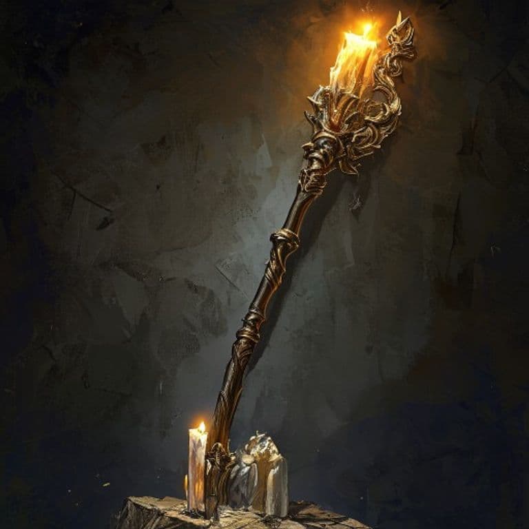 Staff of Fate — fantasy item illustration
