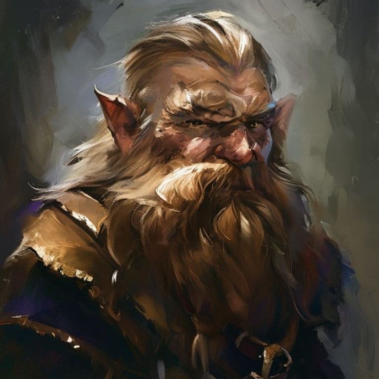 Dwarf — fantasy race character portrait. Dwarf is a playable race (size.