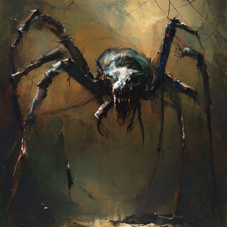 Ghostwalk Spider — fantasy monster illustration