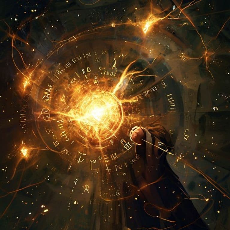 Contingency — fantasy spell effect illustration. Contingency is a 6th-level evocation available to Wizard.