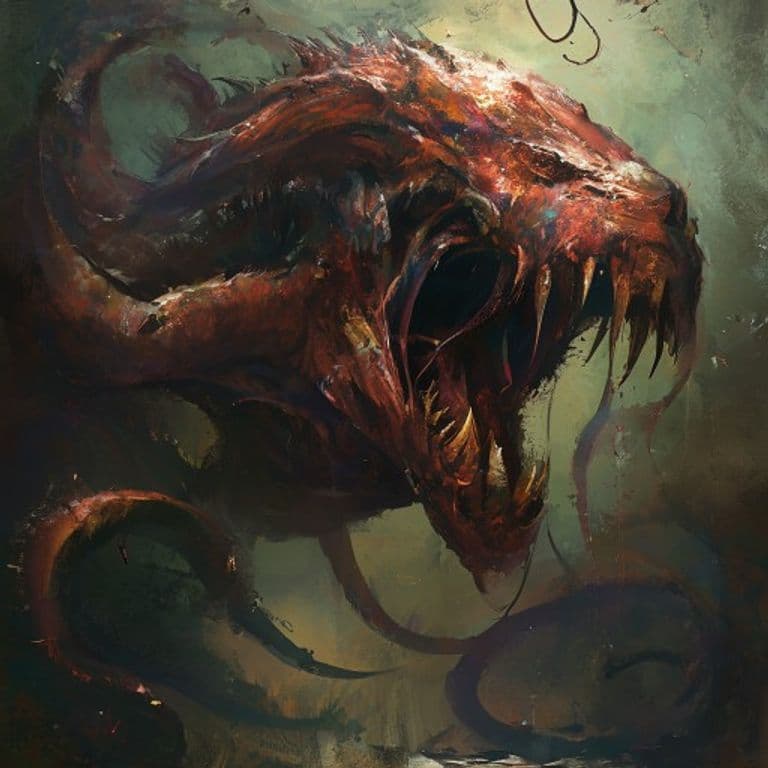 Necrohydra — fantasy monster illustration