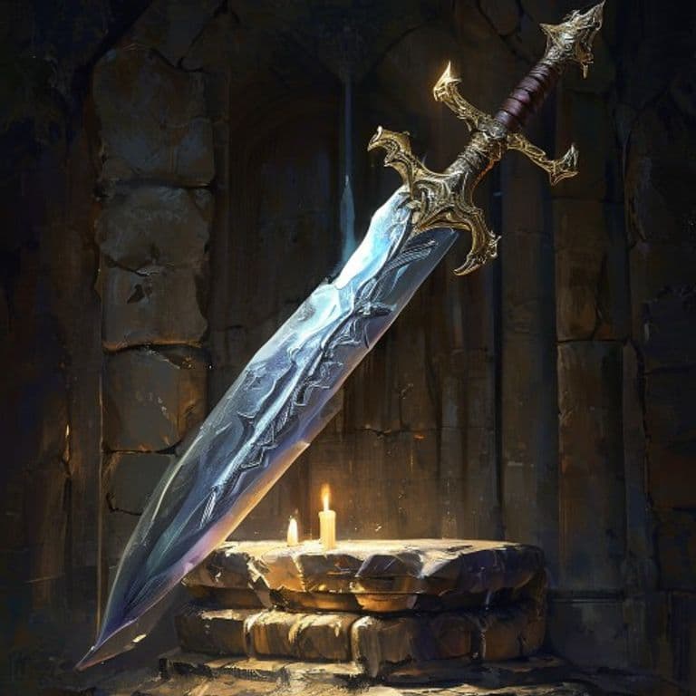 Dancing Sword — fantasy item illustration