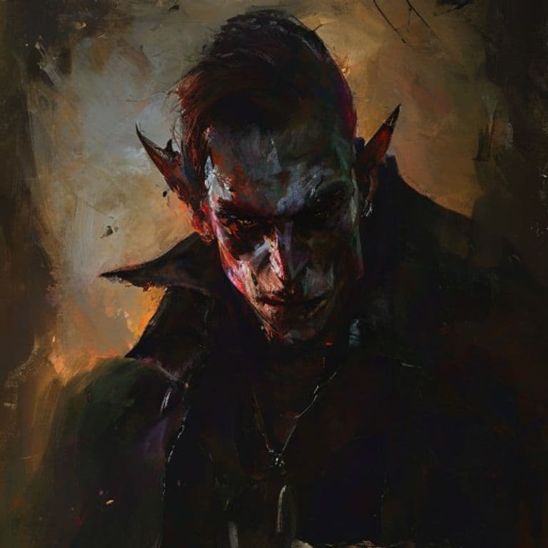 Dhampir — fantasy monster illustration