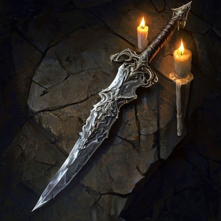 Flicker Dagger — fantasy item illustration