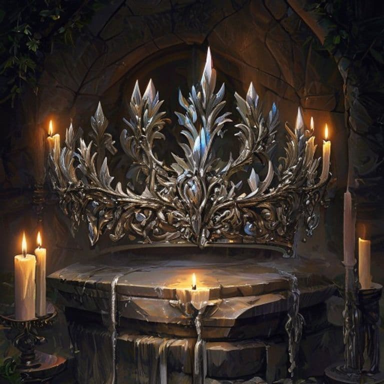 Lupine Crown — fantasy item illustration