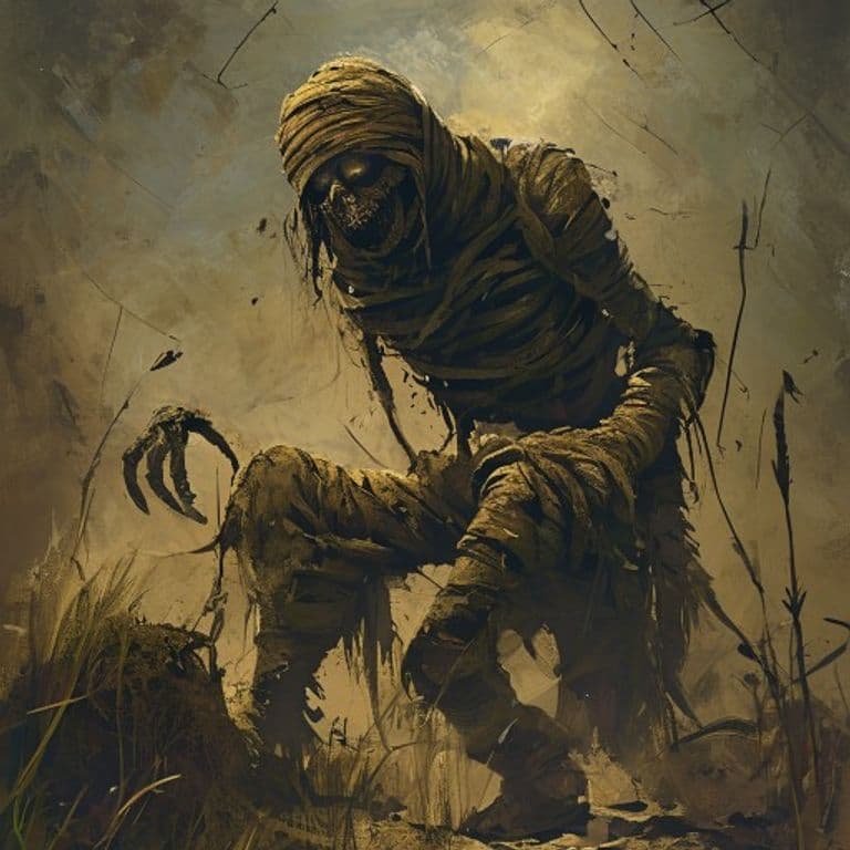 Mummy, Peat — fantasy monster illustration