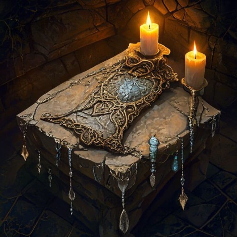 Vielle of Weirding and Warding — fantasy item illustration