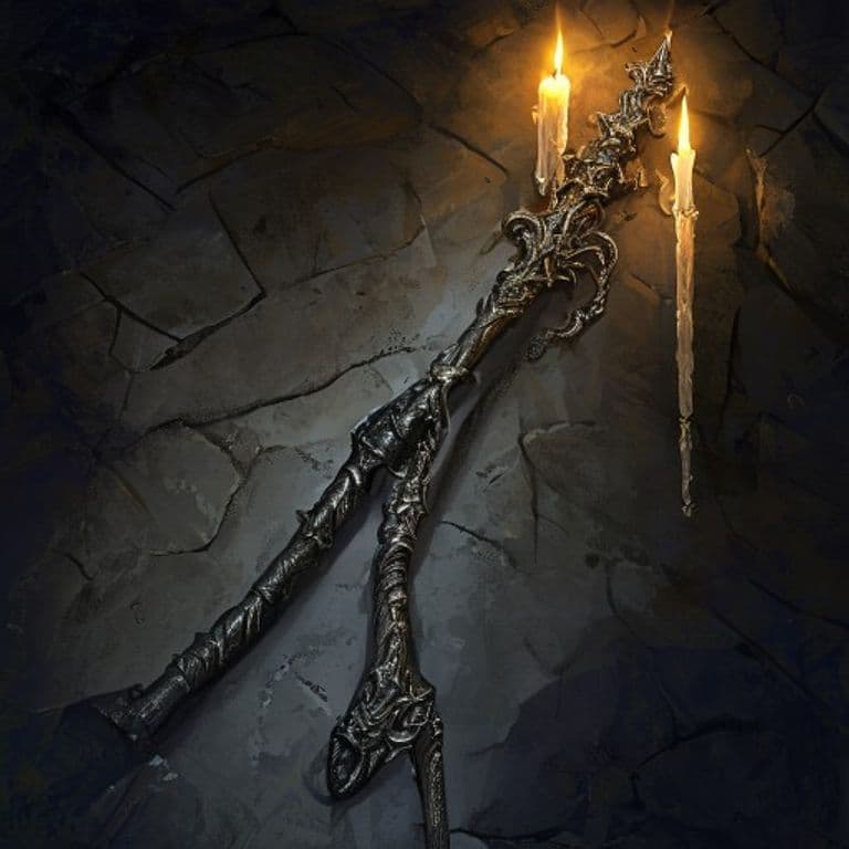 Stonedrift Staff — fantasy item illustration