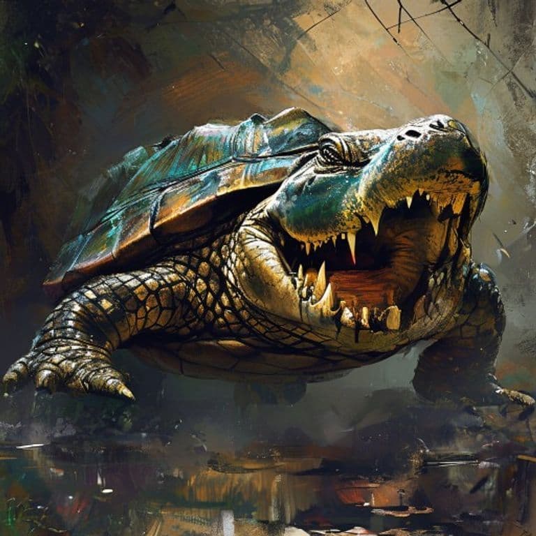 Alligator Turtle — fantasy monster illustration