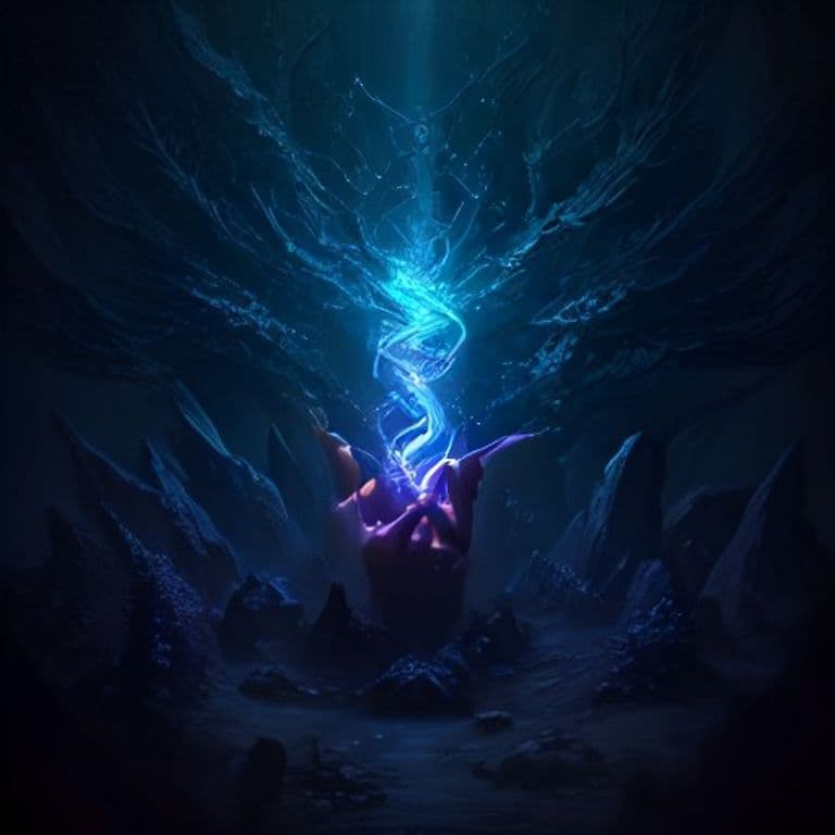 Broken Charge — fantasy spell effect illustration. Broken Charge is a 1st-level enchantment available to Bard, Warlock, Wizard.