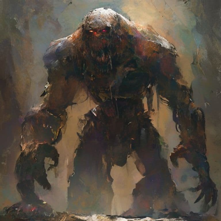 Bearing Golem — fantasy monster illustration. Bearing Golem is a medium construct (Challenge Rating 6).