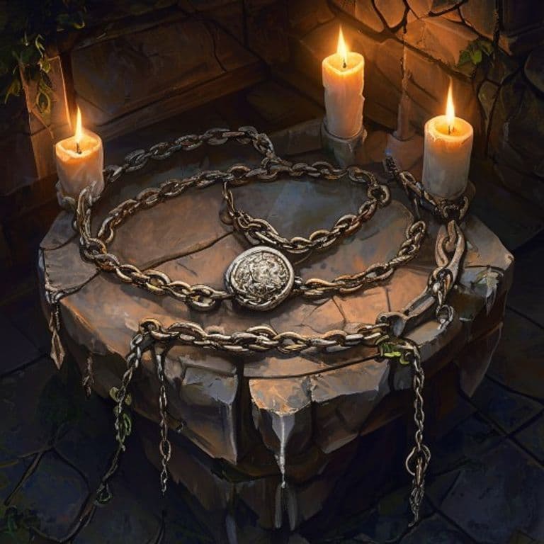 Chain Cilice — fantasy item illustration. Chain Cilice is a magic item (wondrous item) of uncommon rarity.