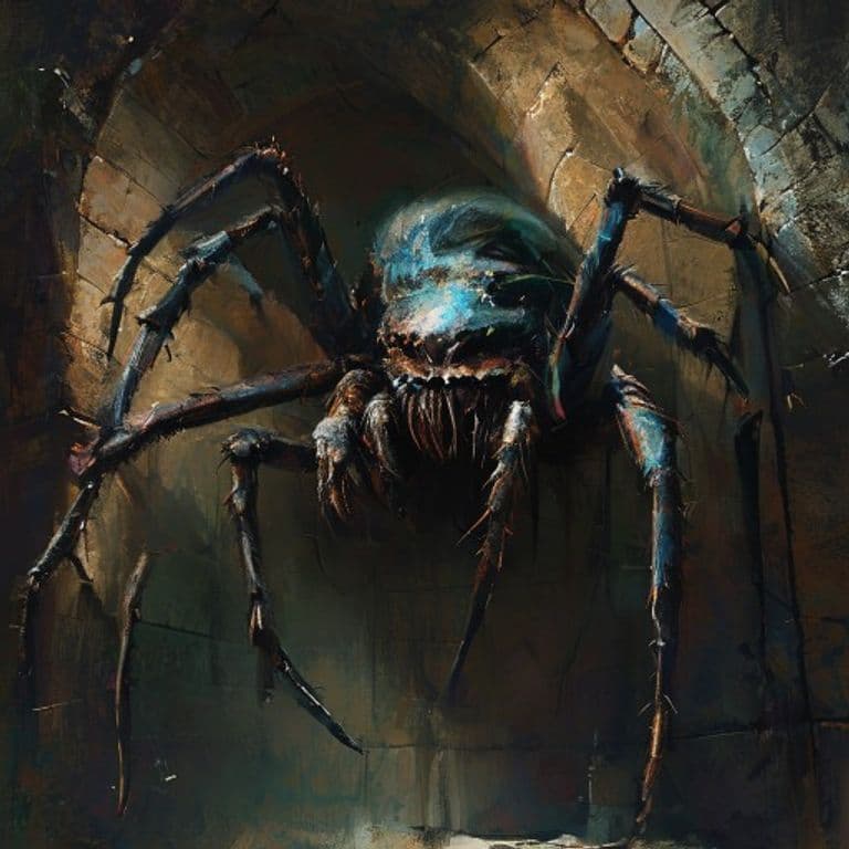 Crypt Spider — fantasy monster illustration