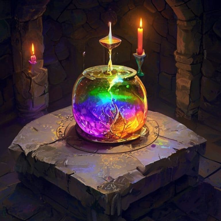 Rainbow Extract — fantasy item illustration