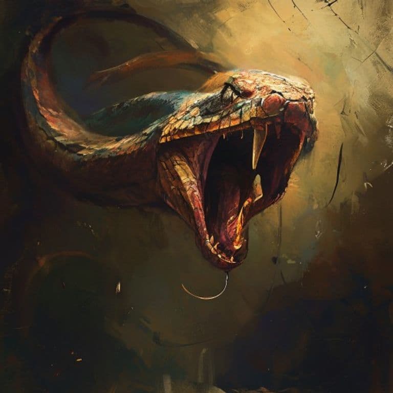 Flying Snake — fantasy monster illustration