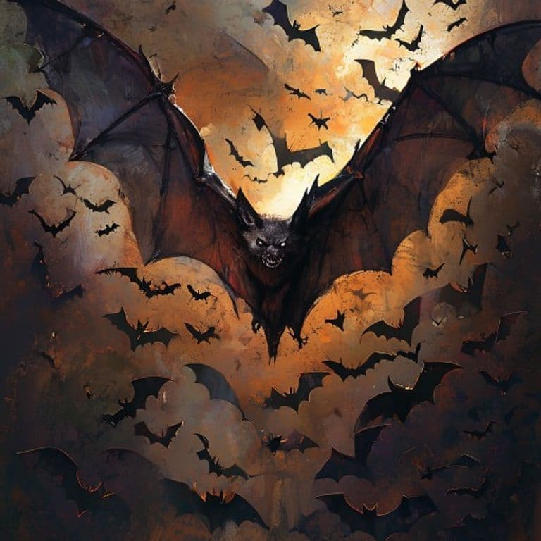 Bat, Swarm of Bats — fantasy monster illustration