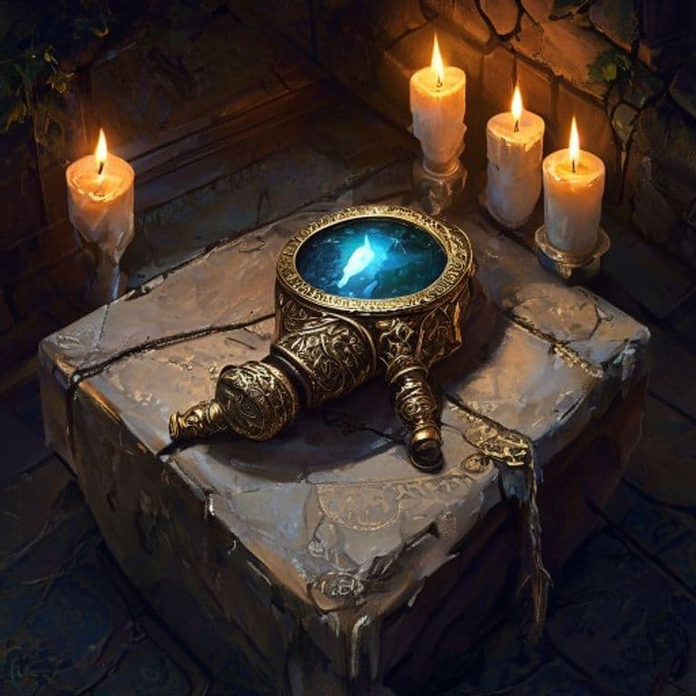 Spyglass of Summoning — fantasy item illustration