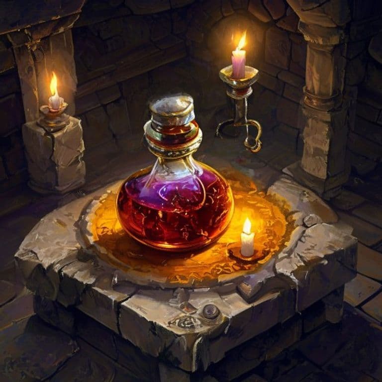 Oil of Extreme Bludgeoning — fantasy item illustration