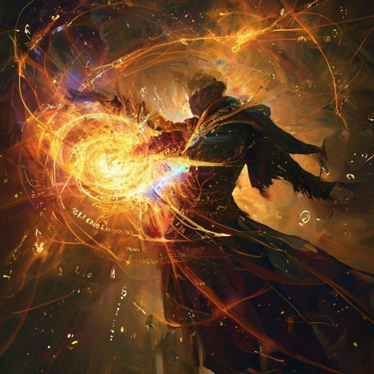 Paragon of Chaos — fantasy spell effect illustration. Paragon of Chaos is a 8th-level transmutation available to Bard, Sorcerer, Wizard.
