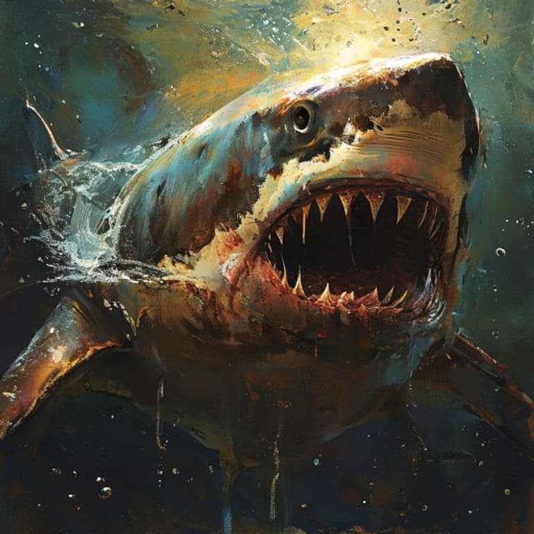 Giant Shark Bowl — fantasy monster illustration