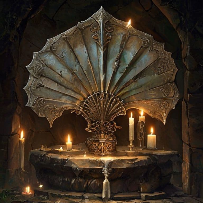 Fan of Whispering — fantasy item illustration