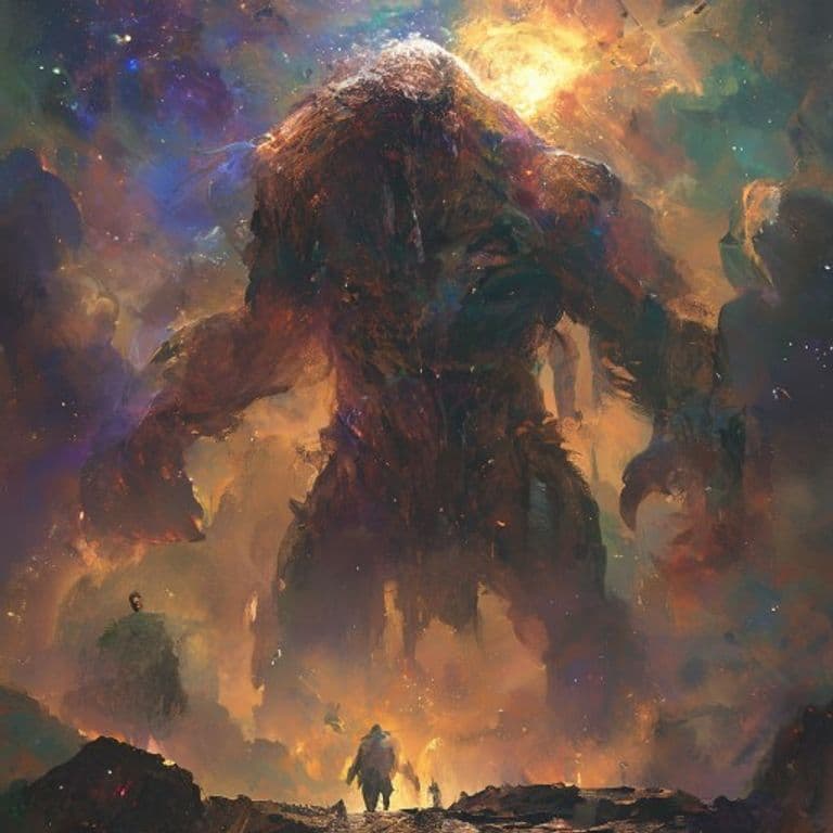 Ancient Titan — fantasy monster illustration