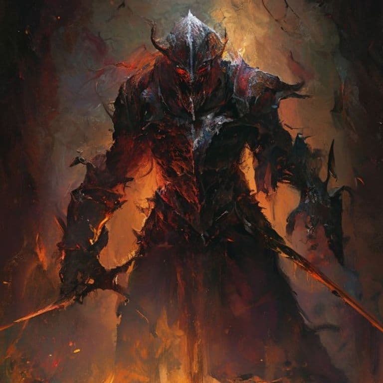 Infernal Knight — fantasy monster illustration